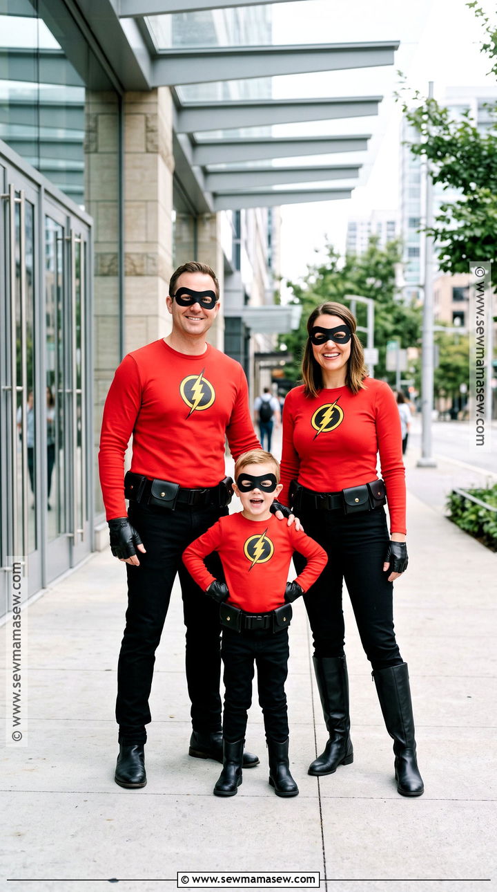 Superhero Family Of Three Costume - 35 halloween family costumes for 3