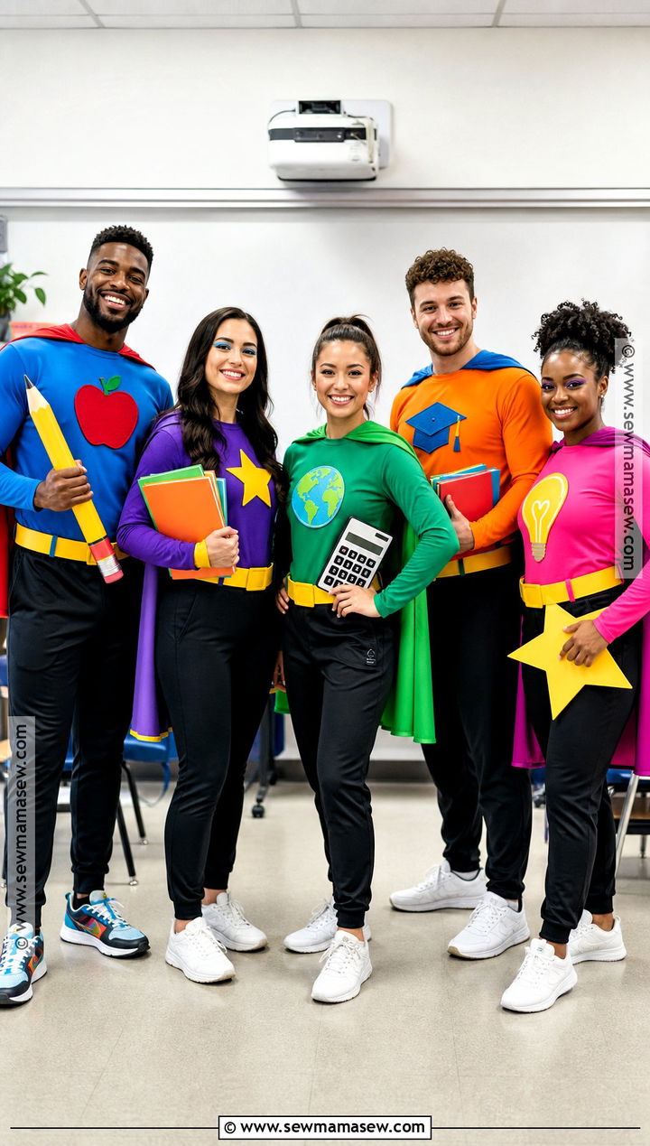 Superhero Teacher Group Costume - 35 teacher halloween costumes group