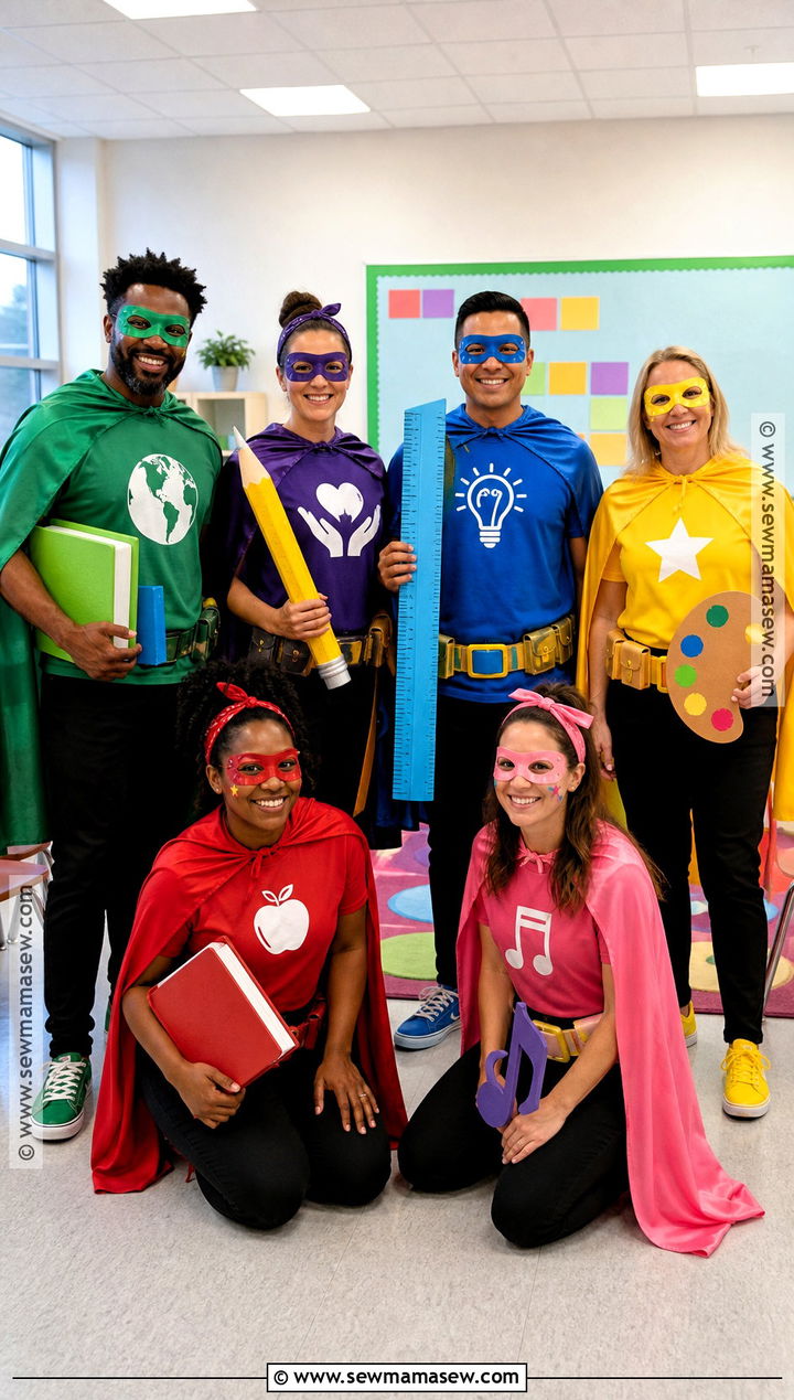 Superhero Teacher Team Costume - 30 Teacher Team Halloween Costumes