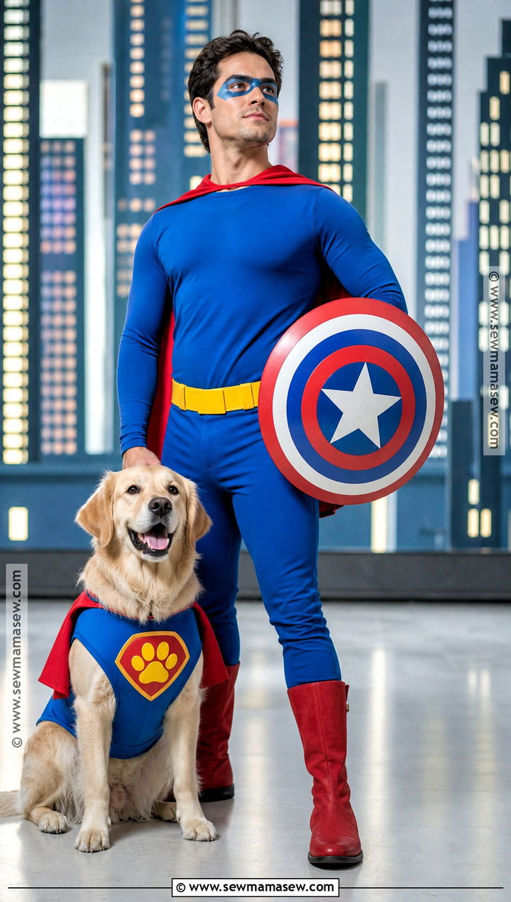 Superhero and Superdog Dog and Owner Costume - 30 dog and owner costumes