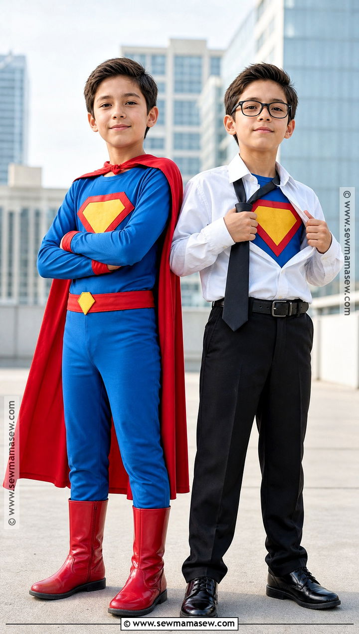 Superman And Clark Kent Twins Costume - 30 twins costume ideas