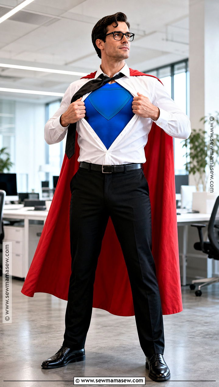 Superman Costume With Office Clothes - 30 men's halloween costumes
