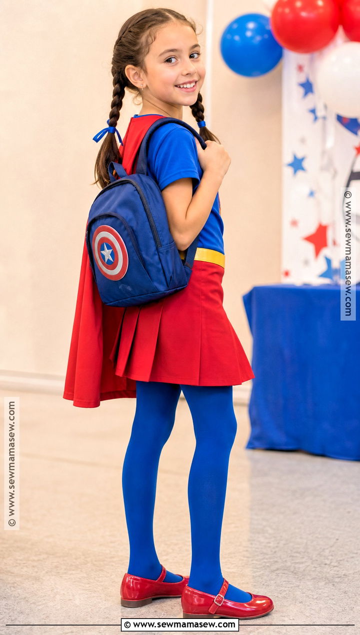 Superman Costume With Pleated Skirt - 30 Superman Costume Ideas for Girls