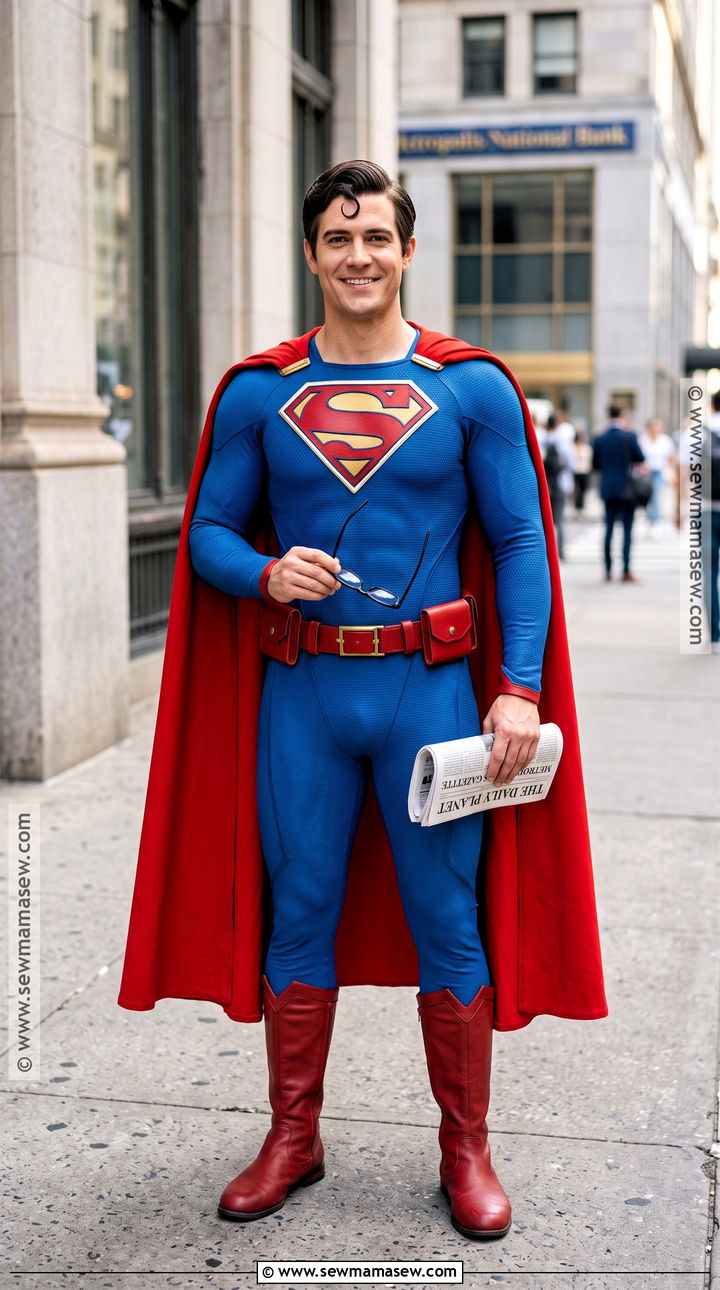 Superman Costume With Red Cape - 30 dc characters costumes