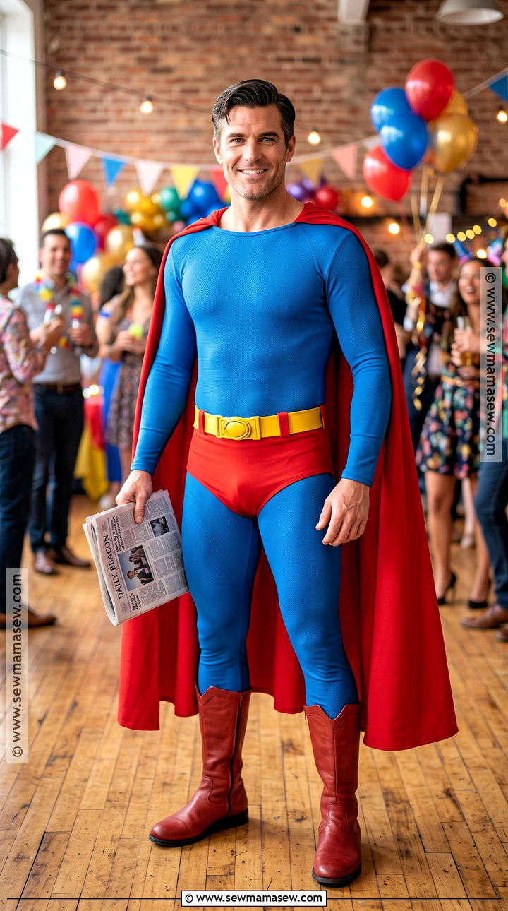 Superman Costume With Red Cape - 30 childhood heroes costume ideas