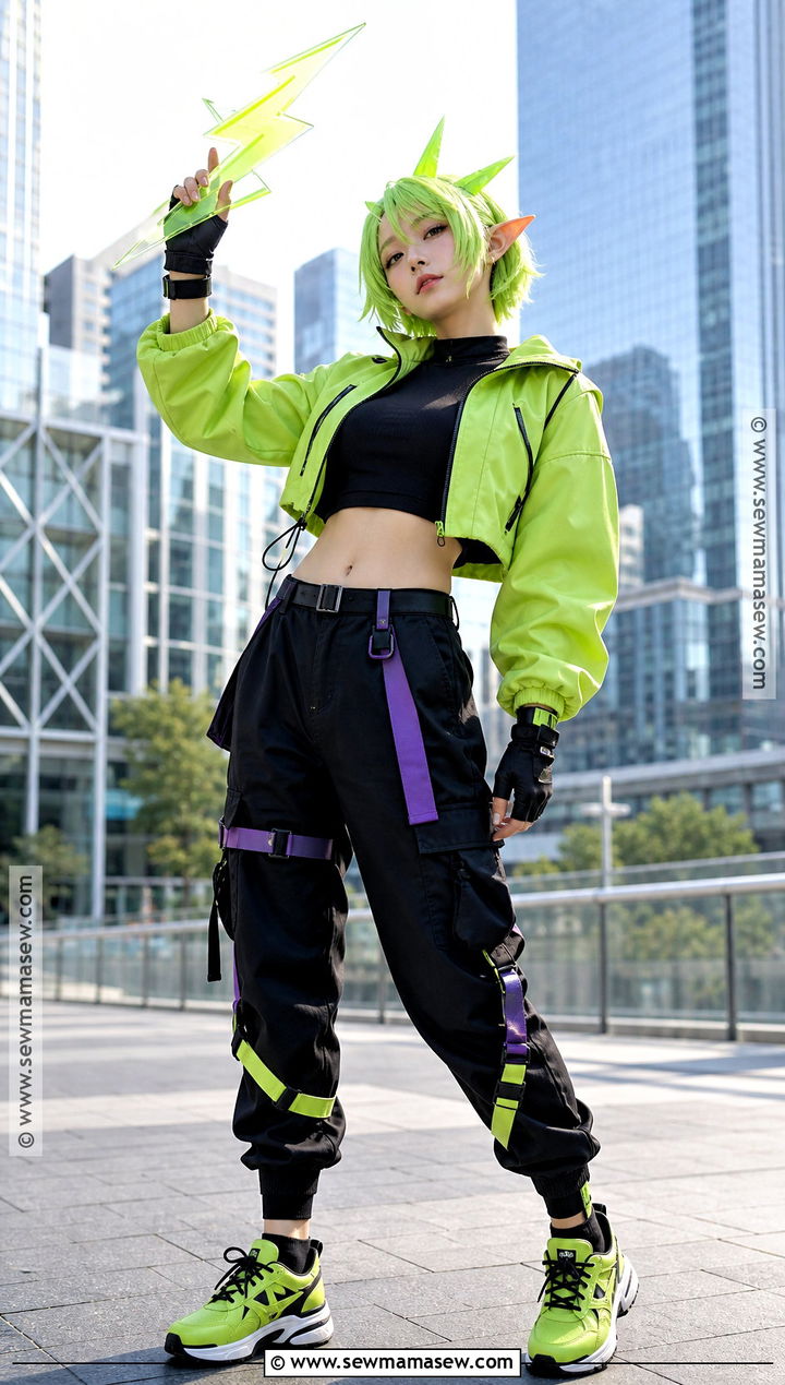 Surge The Tenrec Cosplay With Neon Green Jacket - 40 sonic cosplay ideas