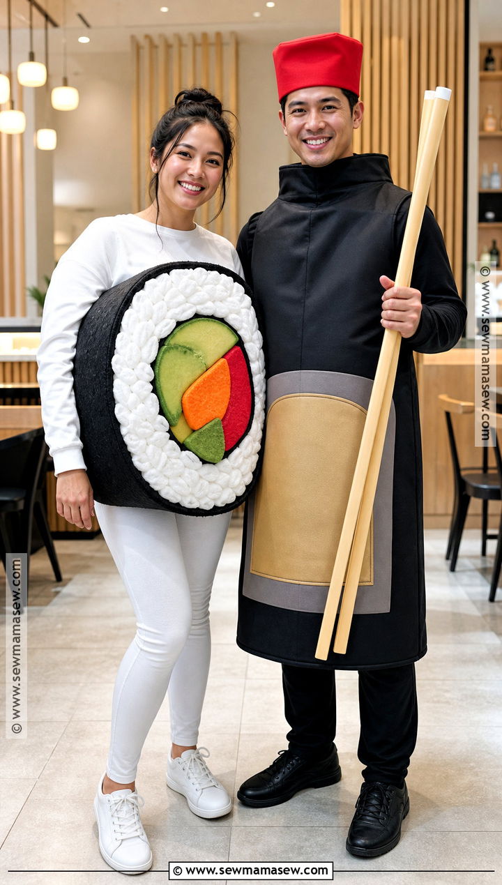 Sushi And Soy Sauce Couple Costume - 30 couple costumes funny