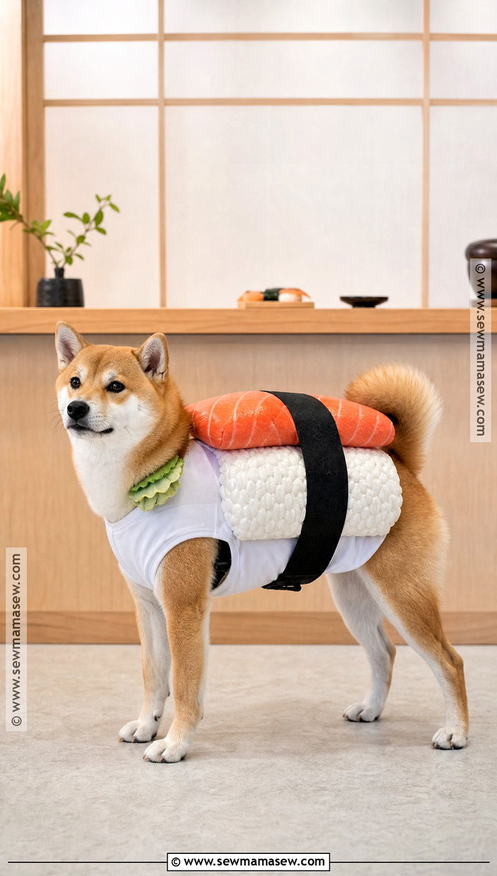 Sushi Dog Costume With Rice Pillow - 35 dog costume ideas