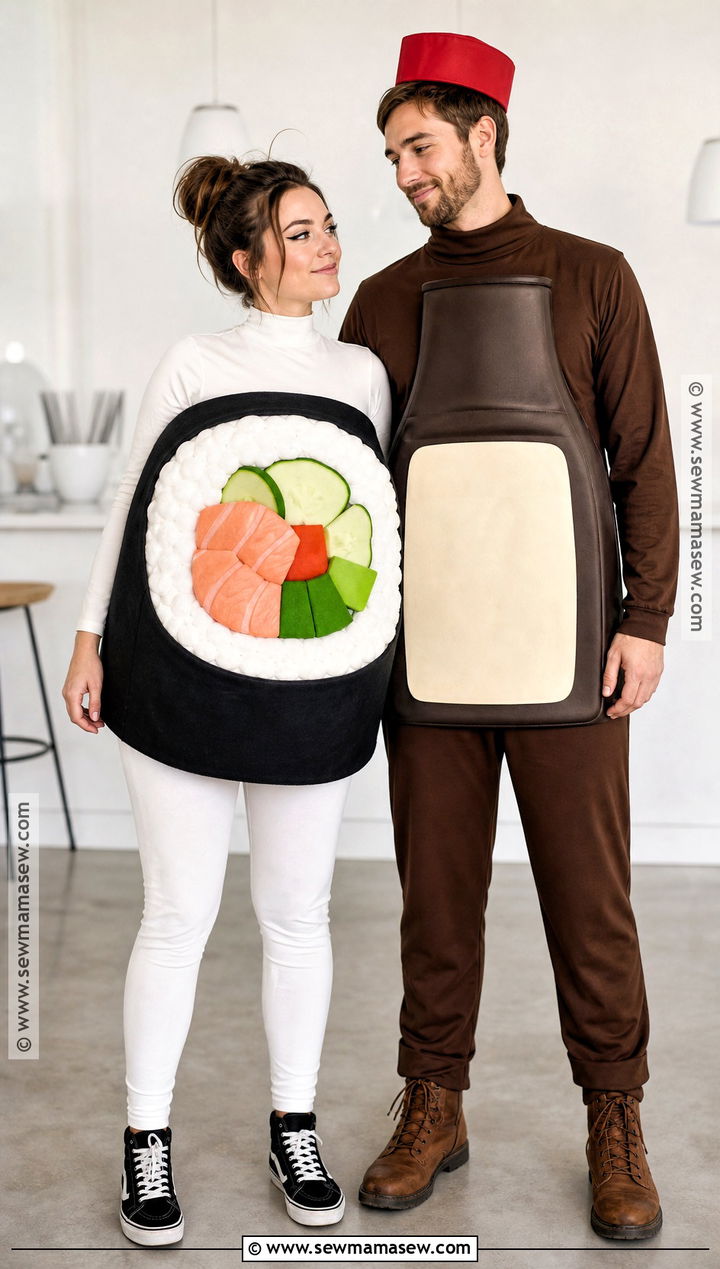 Sushi Roll And Soy Sauce Couples Costume - 40 unique couples halloween costume ideas