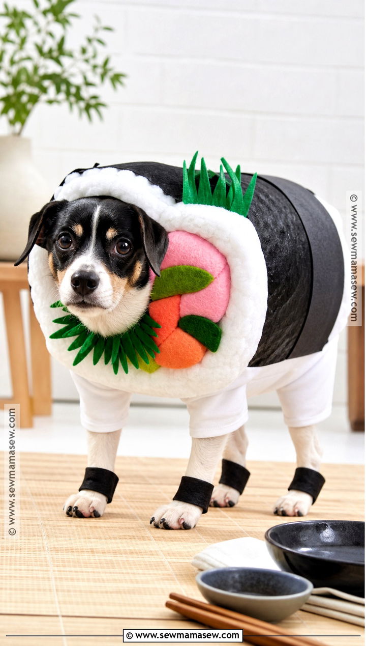 Sushi Roll Dog Costume - 40 dog costume ideas