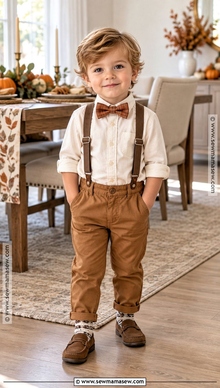 Suspenders And Bow Tie Thanksgiving Outfit - 20 toddler boy thanksgiving outfit ideas