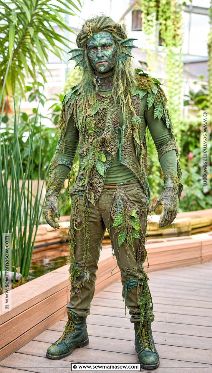 Swamp Creature Costume With Green Layers - 30 horror costumes