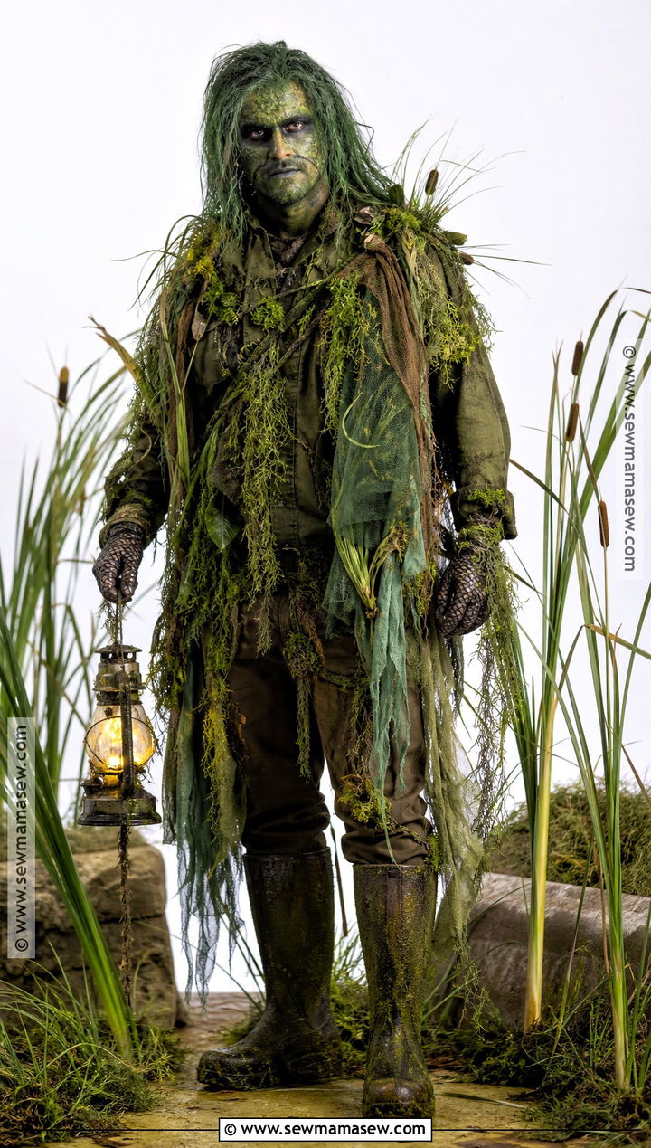 Swamp Creature Costume With Mossy Layers - 45 scary costumes