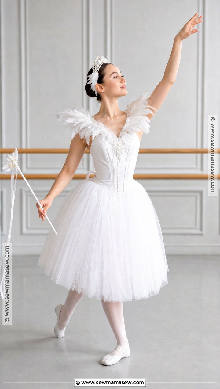 Swan Ballerina Costume With Feather Headband - 40 cute halloween costume ideas