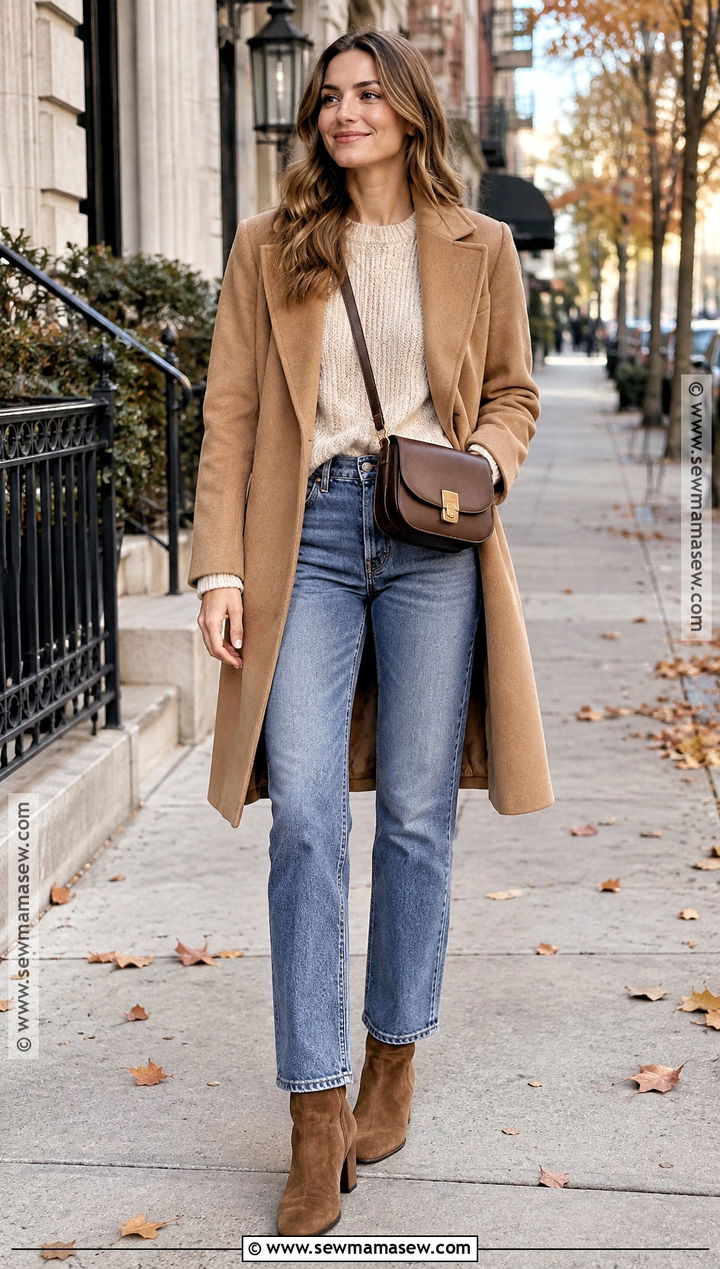 Sweater And Straight Leg Jeans Outfit - 20 Outfits November