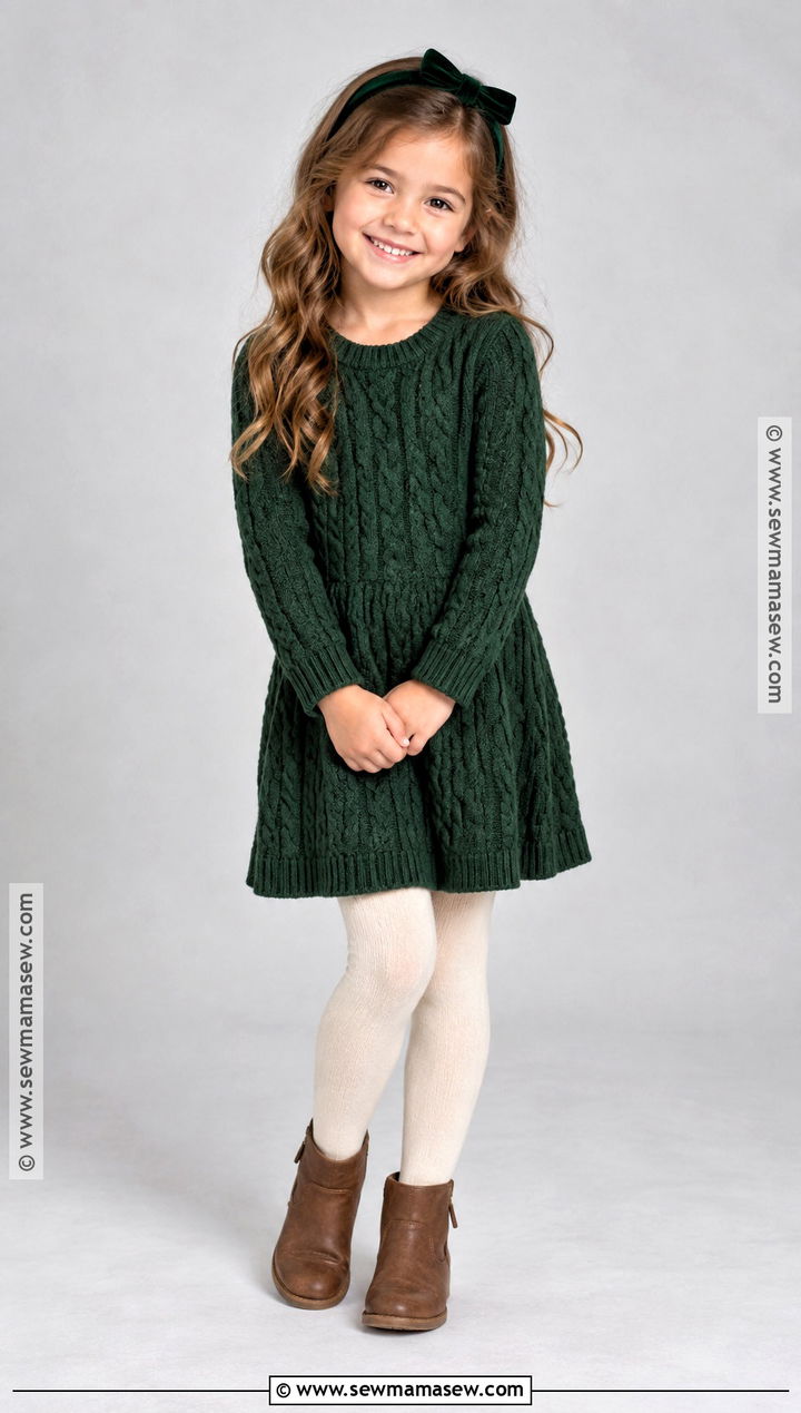 Sweater Dress And Ankle Boots Fall Picture Day Outfit - 25 fall picture day outfits for kids