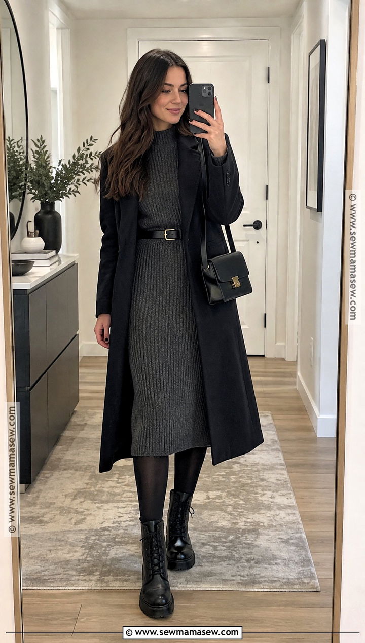 Sweater Dress And Combat Boots Outfit - 25 2026 fall fashion ideas
