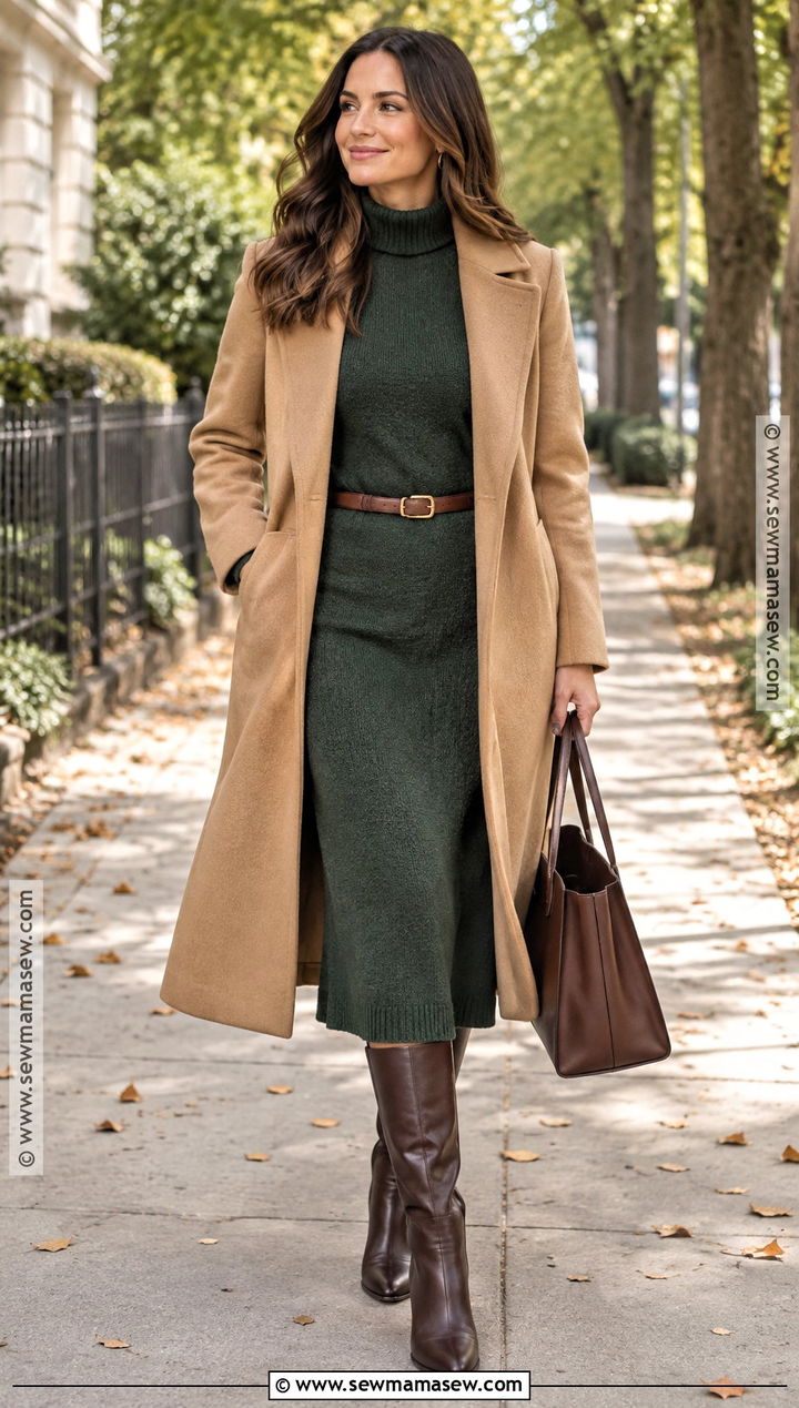 Sweater Dress And Riding Boots Fall Outfit - 15 fall outfits trendy 2026