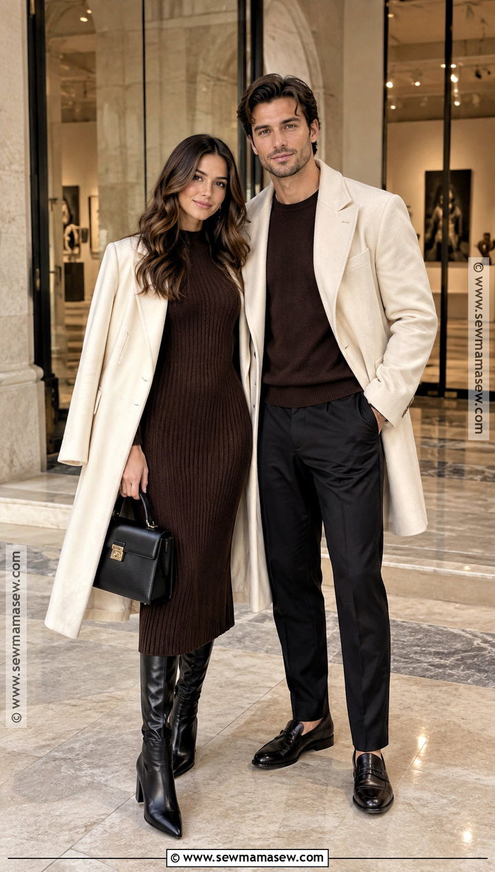 Sweater Dress Couple Fall Outfit - 20 cute couple fall outfits