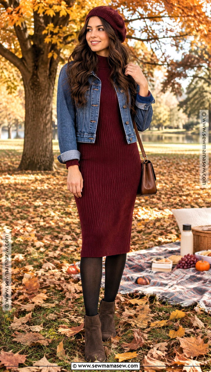 Sweater Dress Fall Picnic Outfit - 25 fall picnic outfit ideas