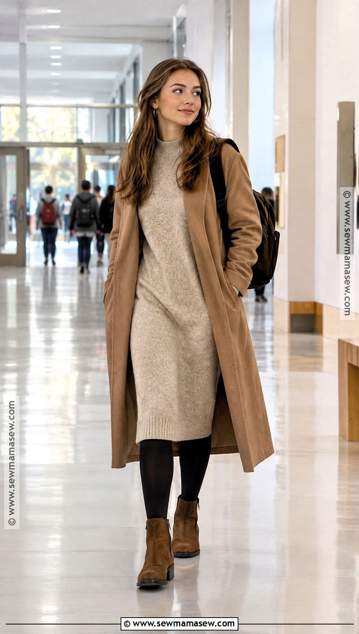 Sweater Dress Fall School Outfit - 25 Fall School Fits