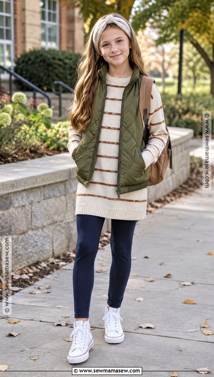 Sweater Dress With High Top Sneakers - 15 fall dresses for preteens
