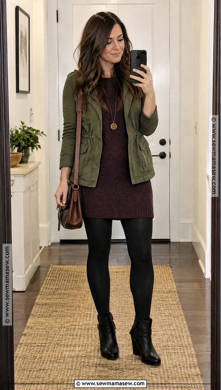 Sweater Dress With Leggings And Wedge Boots - 20 2026 Fall Fashion Ideas