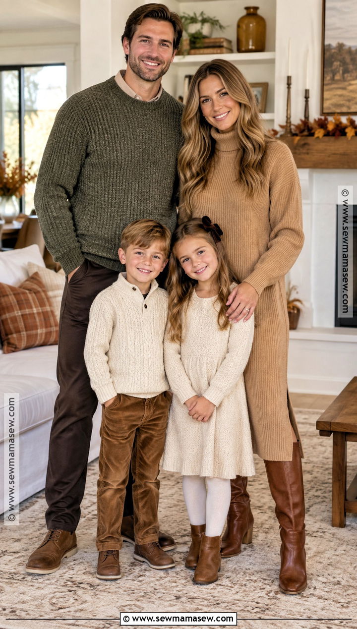 Sweater Dress and Tall Boots Thanksgiving Family Outfit - 25 thanksgiving family outfits