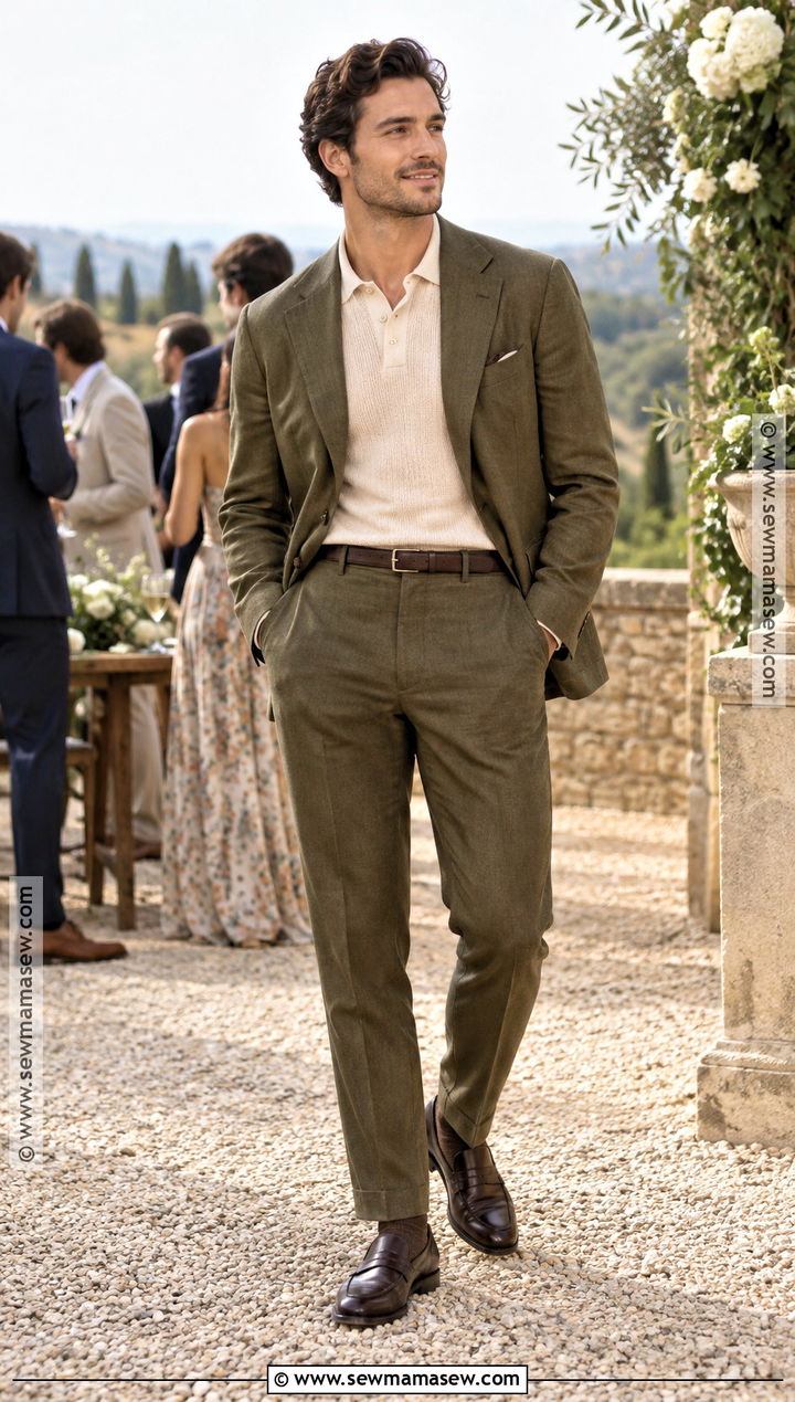 Sweater Polo Suit Fall Wedding Attire - 20 fall wedding attire ideas for men