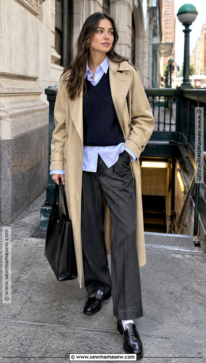 Sweater Vest And Button Down City Outfit - 20 Fall Outfits City