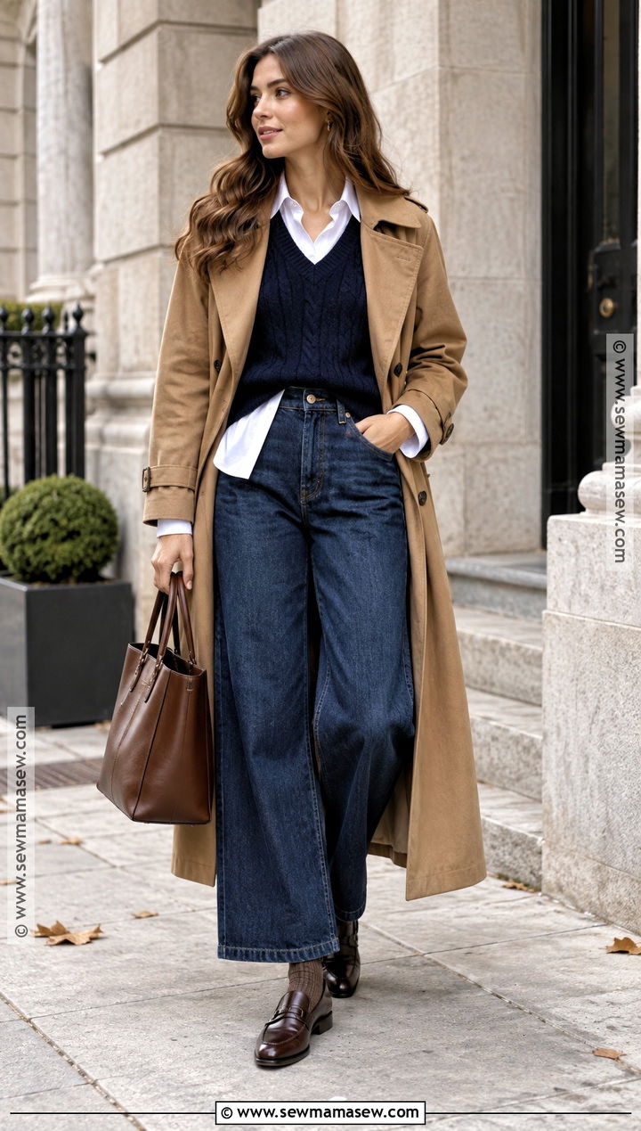 Sweater Vest And Button Down Cold Autumn Outfit - 25 cold autumn outfits