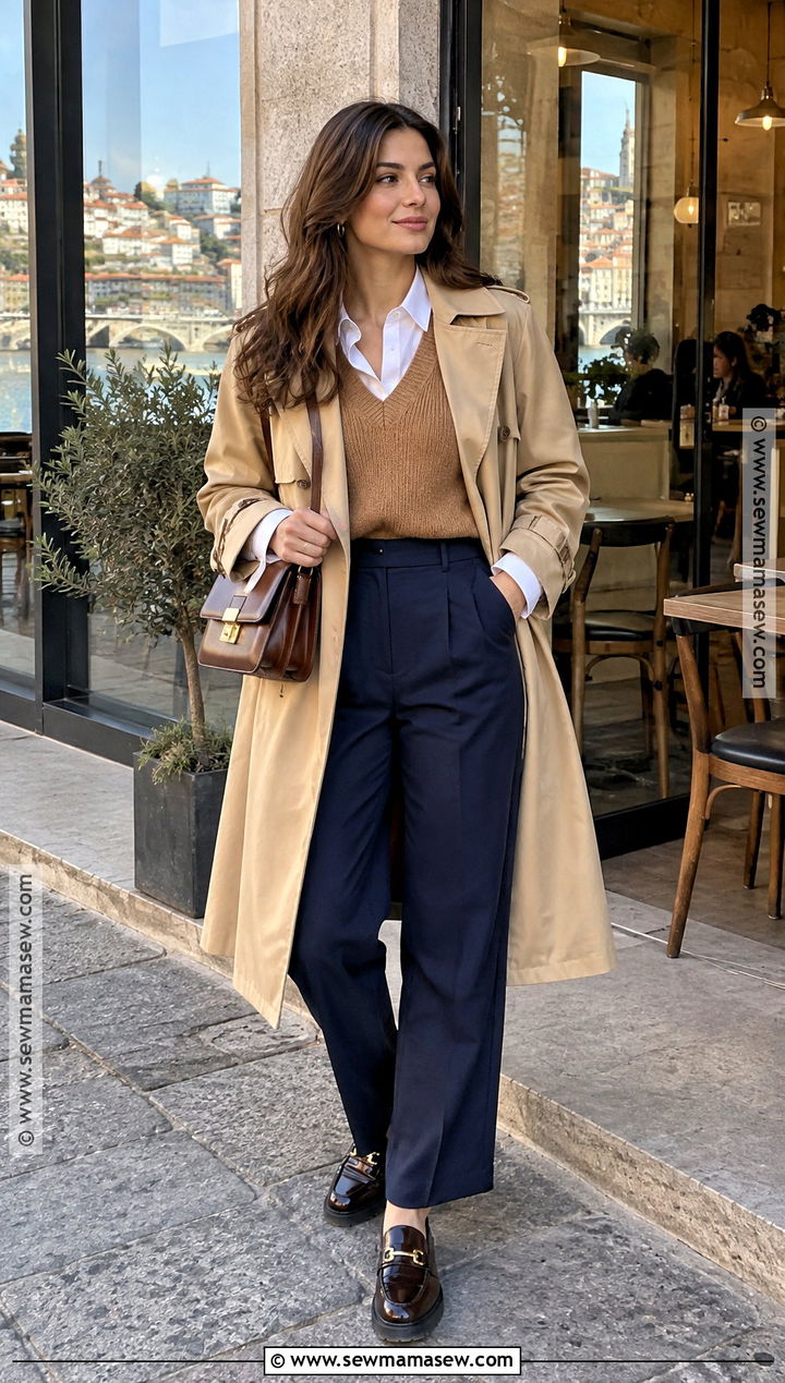 Sweater Vest And Button Down Shirt For Porto In Fall - 15 porto outfits fall