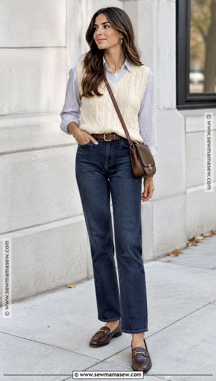 Sweater Vest And Jeans Autumn Outfit - 30 autumn outfits 2026
