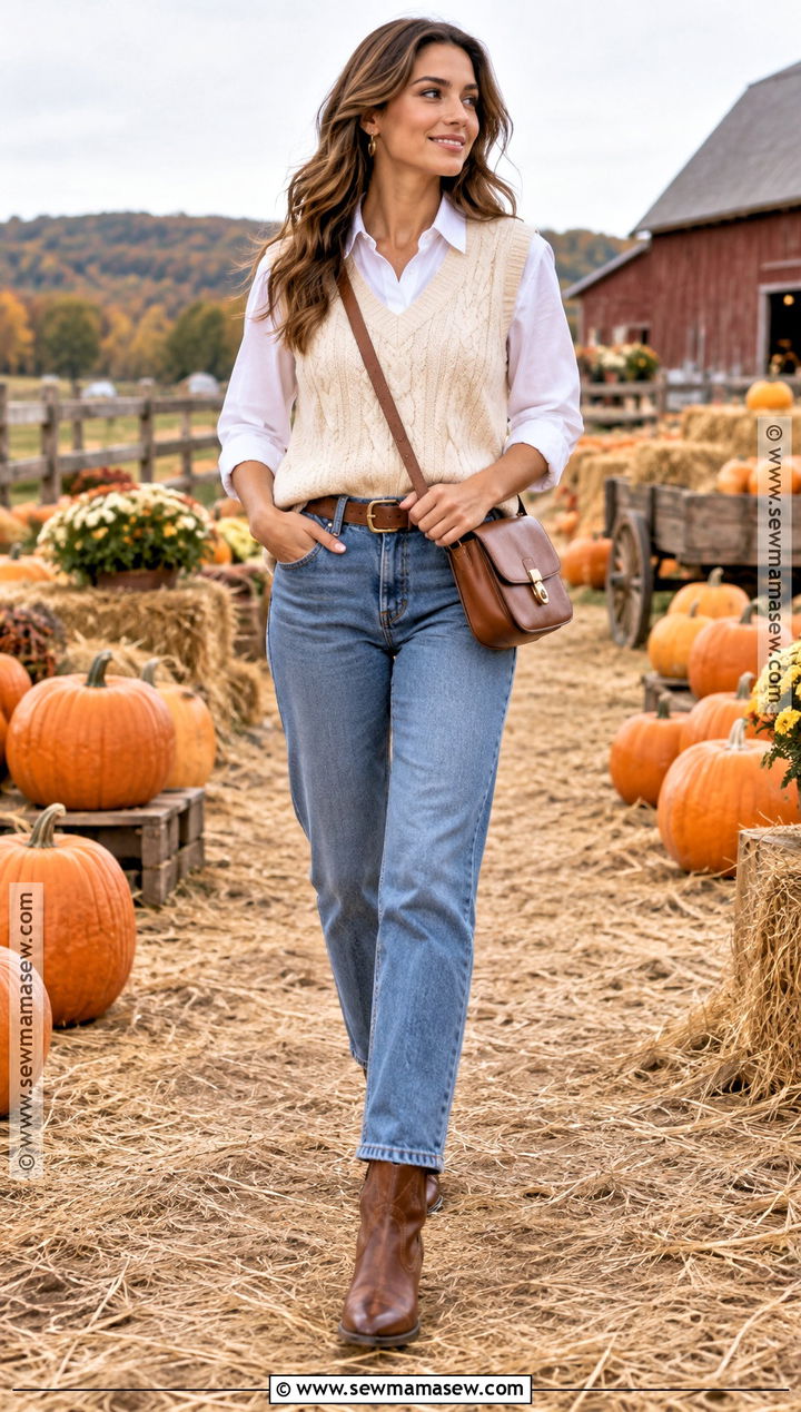 Sweater Vest And Jeans With Cowboy Boots - 15 Cowboy Boots Pumpkin Patch