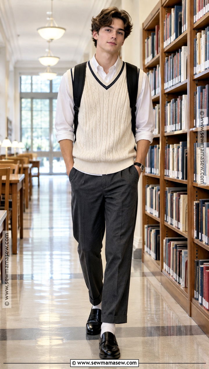 Sweater Vest And Trousers Outfit - 15 fall outfits 2026 school
