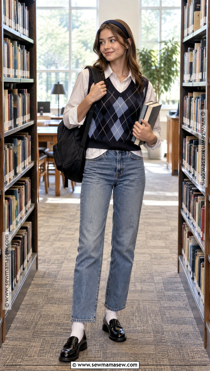 Sweater Vest Back To School Outfit - 20 di back to school outfit ideas
