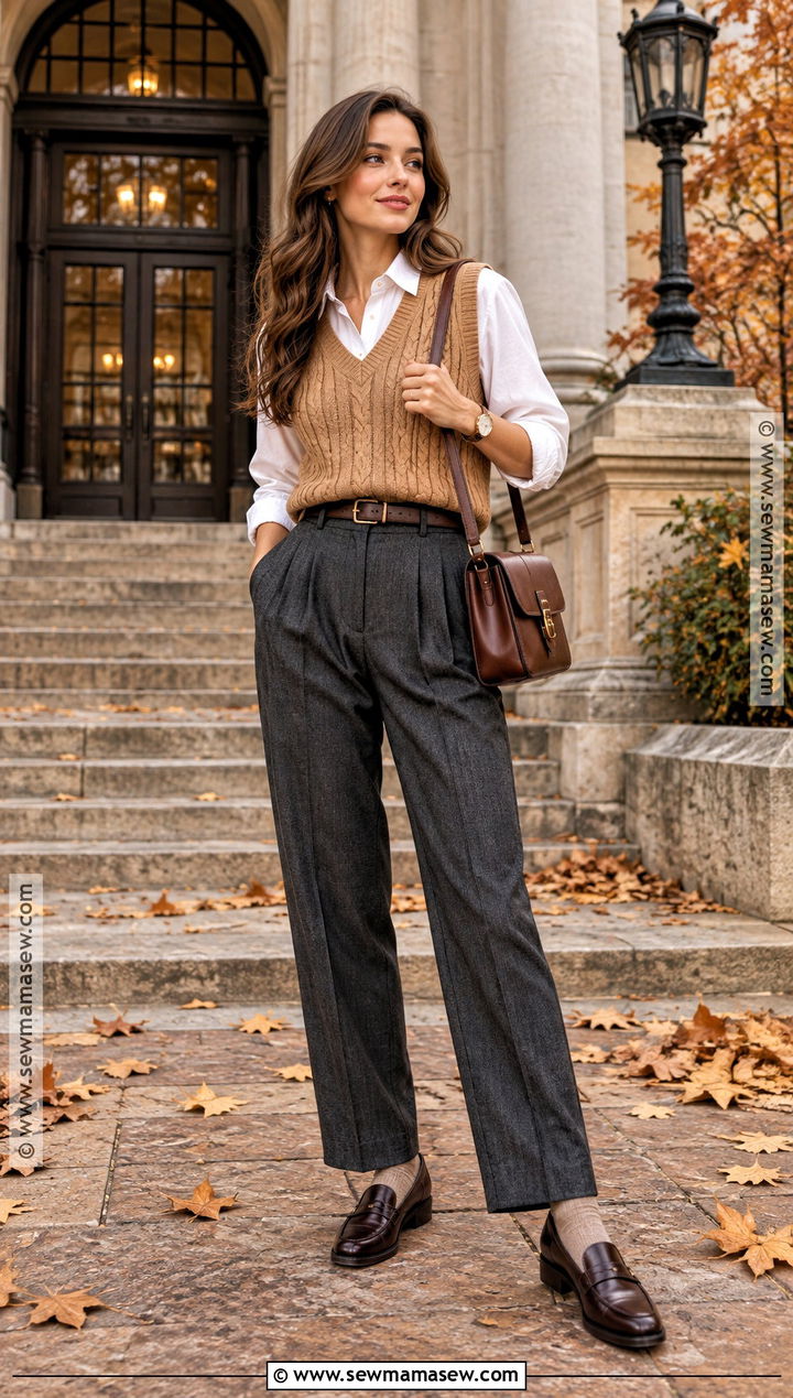 Sweater Vest Old Money Autumn Outfit - 25 old money autumn outfits