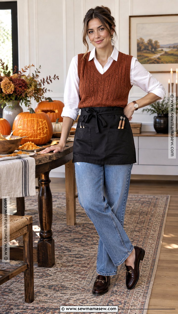 Sweater Vest Pumpkin Carving Outfit - 20 Pumpkin Carving Outfit Ideas