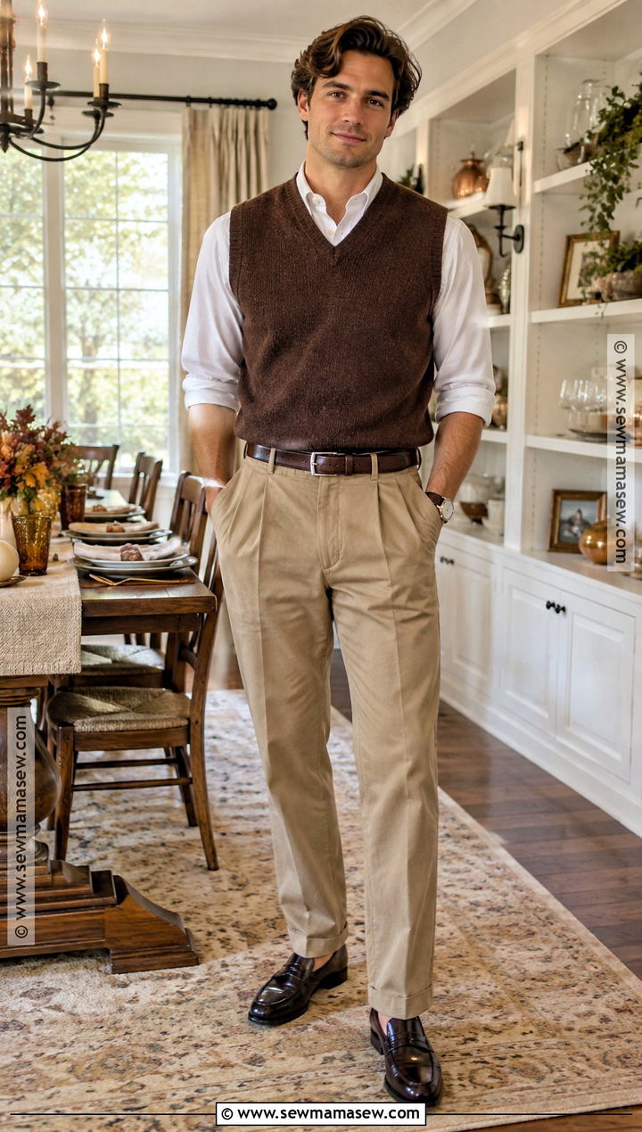 Sweater Vest Thanksgiving Outfit - 25 thanksgiving outfit ideas for men