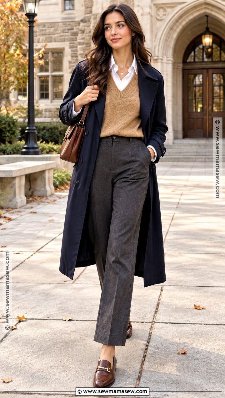 Sweater Vest With Button Down Shirt - 20 chic fall fashion ideas