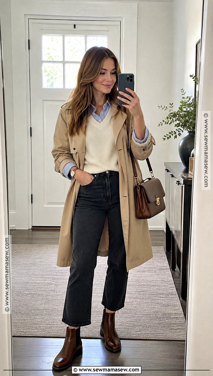Sweater Vest With Chelsea Boots - 25 fall outfits with boots