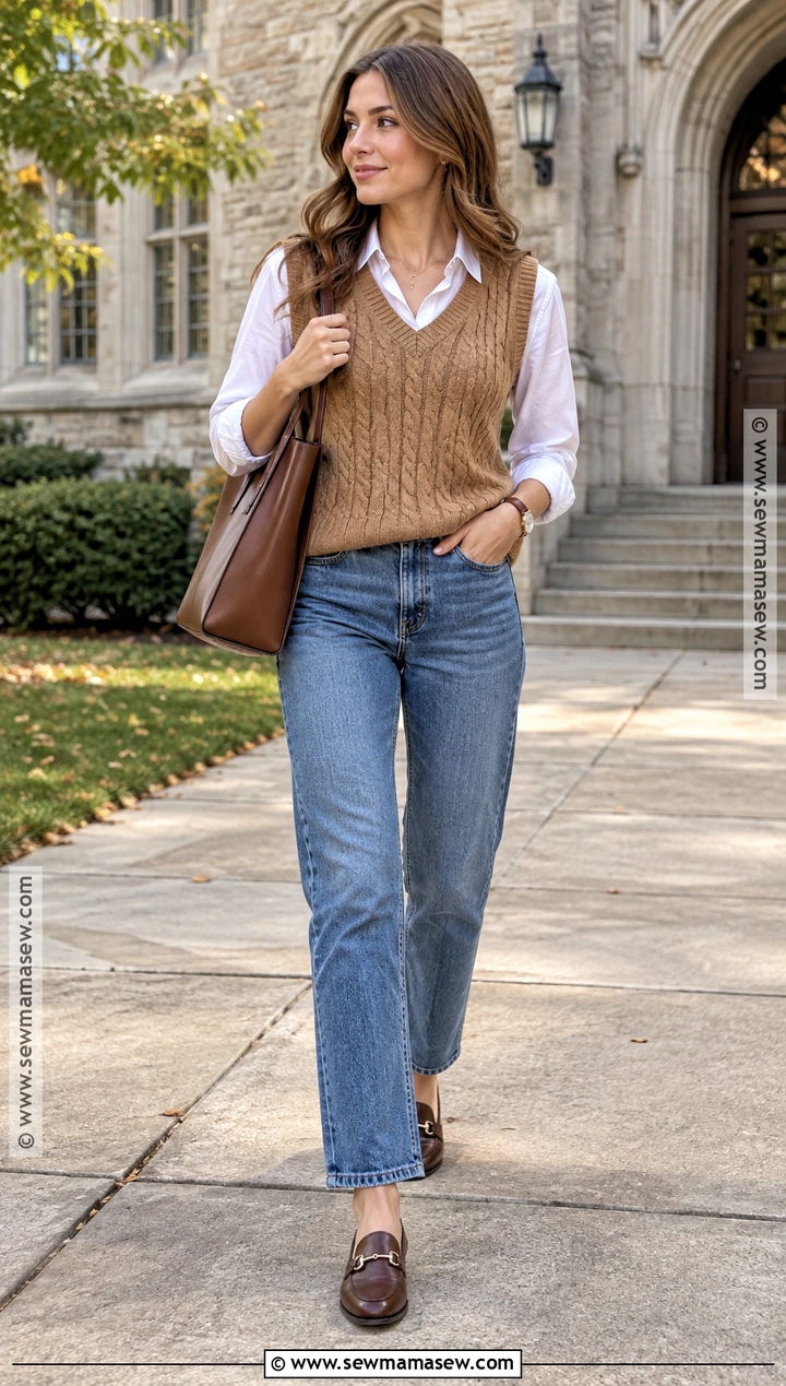 Sweater Vest With White Shirt - 25 Cute Fall Sweaters