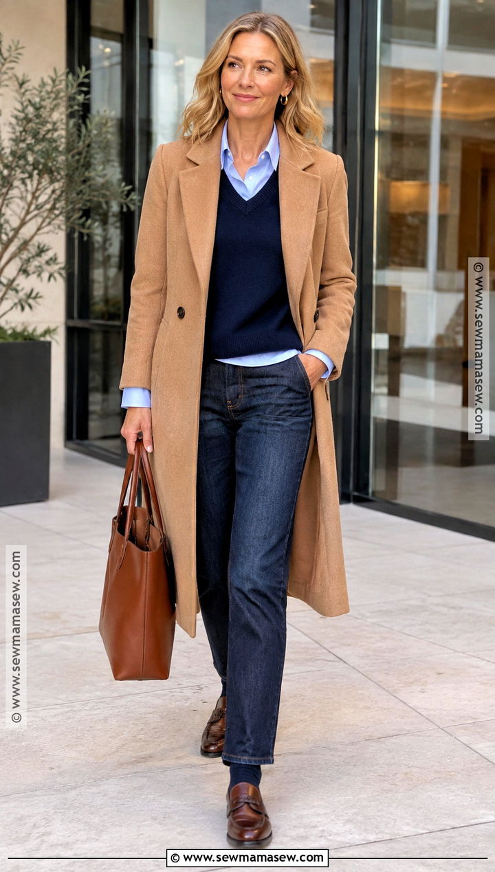 Sweater Vest and Button Down Outfit - 15 Casual Fall Winter Outfits for Women