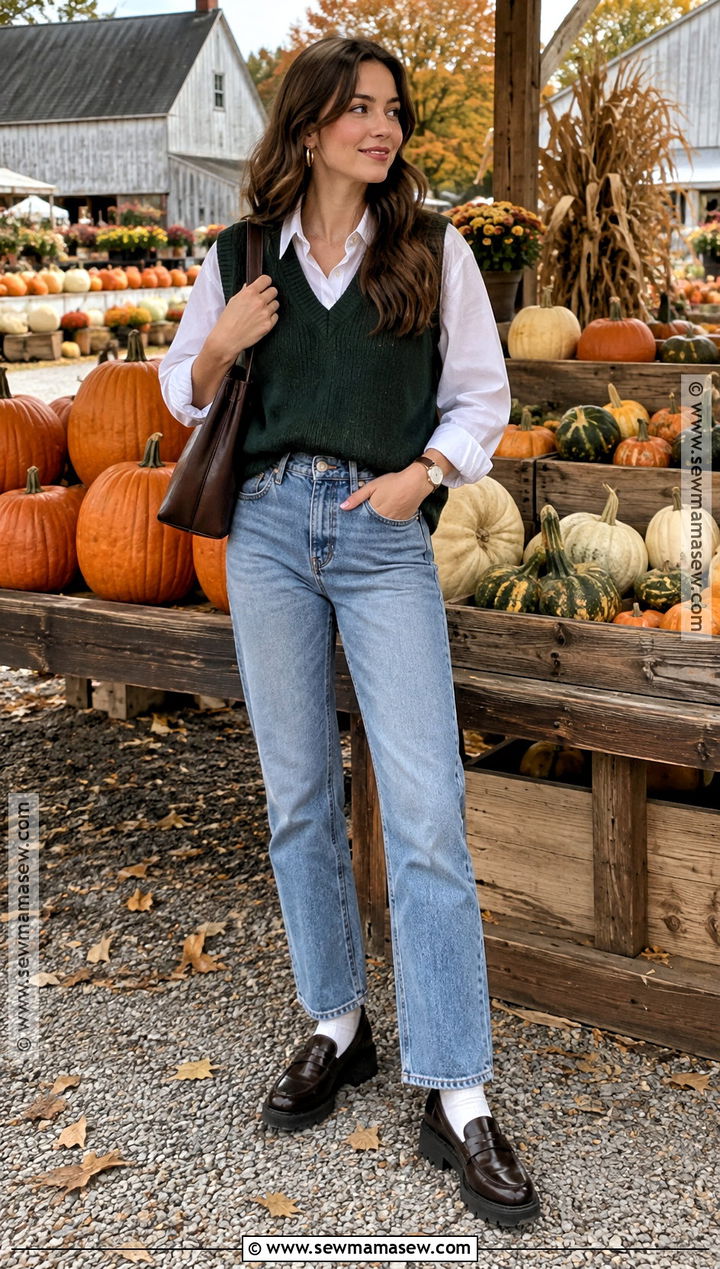Sweater Vest and Button Down Shirt Pumpkin Patch Fit - 25 pumpkin patch fits