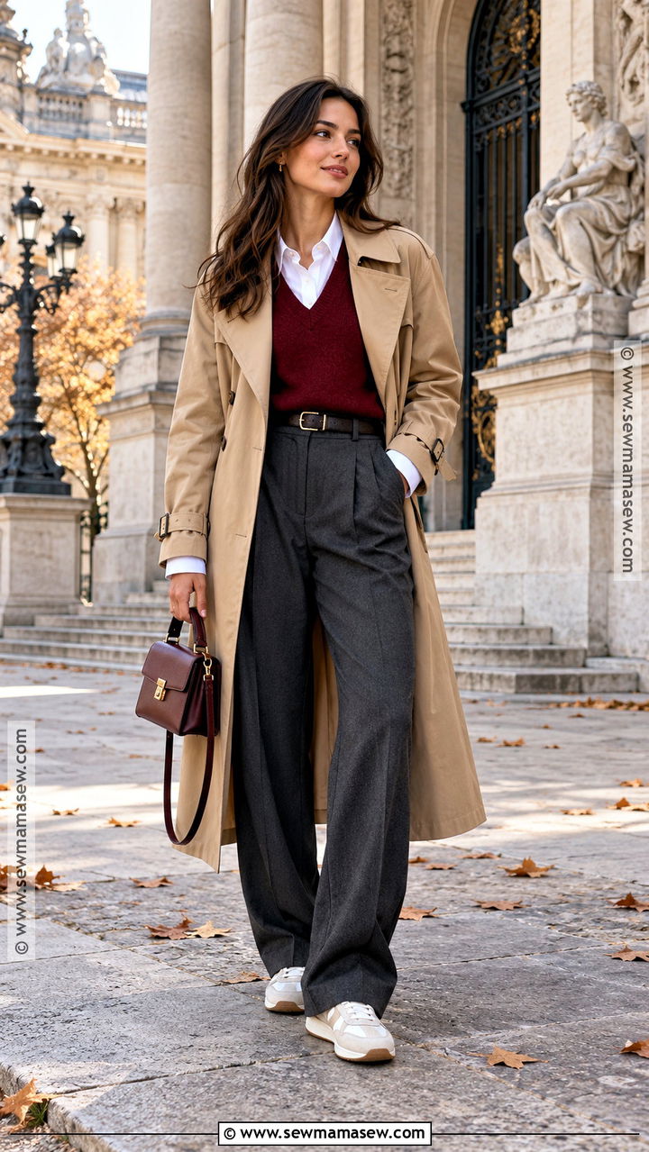Sweater Vest and Tailored Trousers Europe October Outfit - 20 europe in october outfits