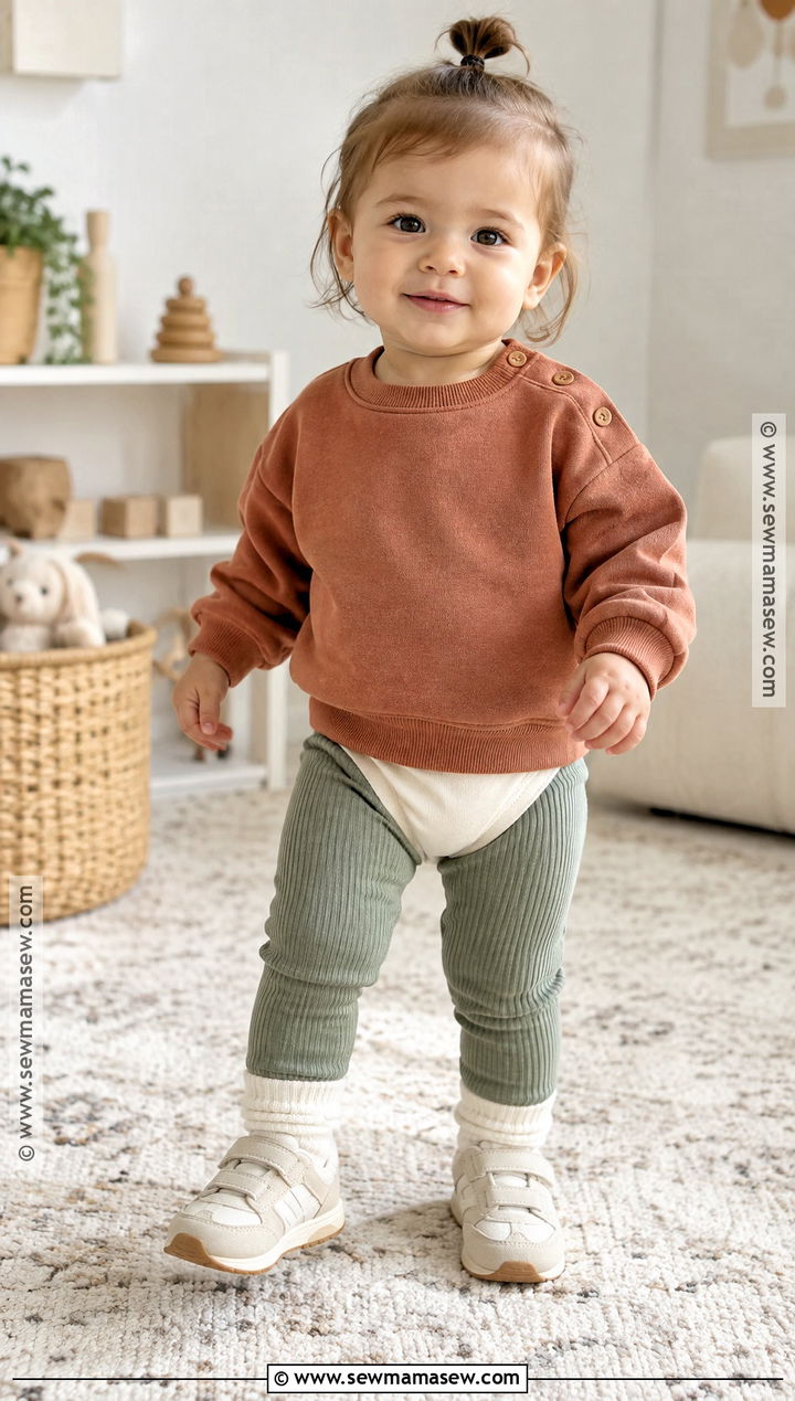 Sweatshirt And Leggings Baby Fall Outfit - 25 baby fall outfits
