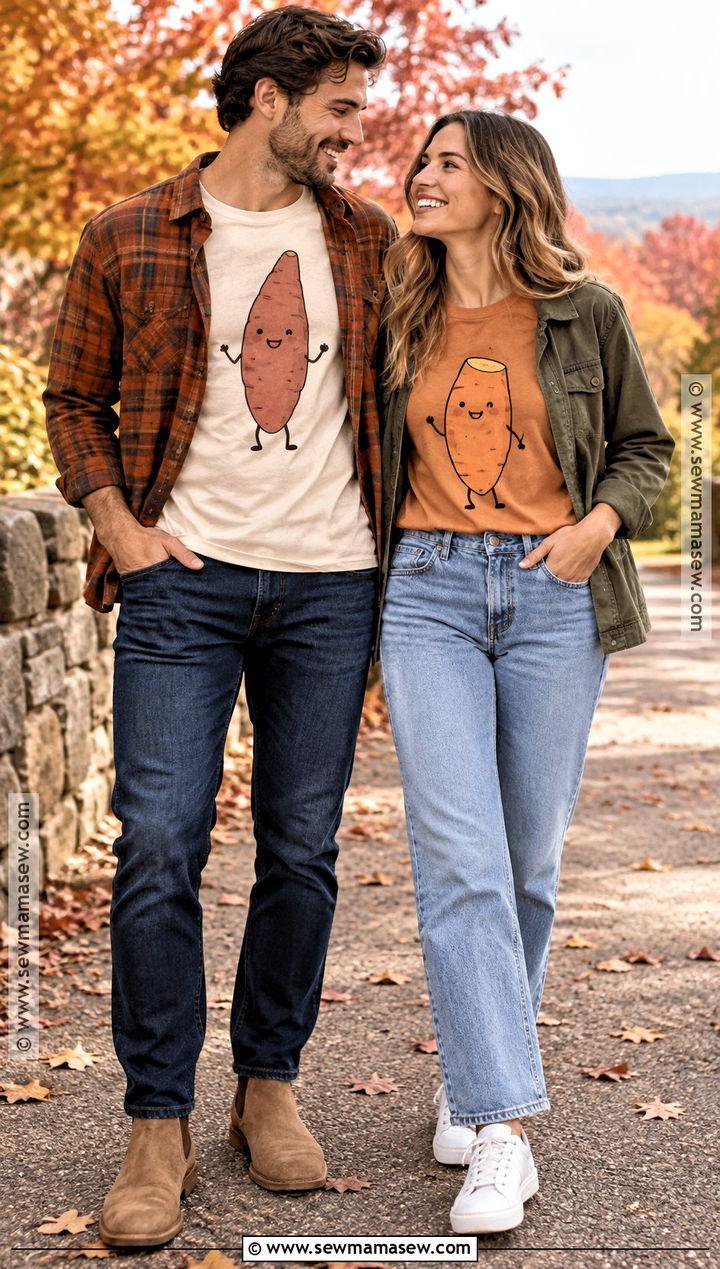 Sweet Potato And I Yam Couple Shirt Outfit - 15 thanksgiving shirts for couples
