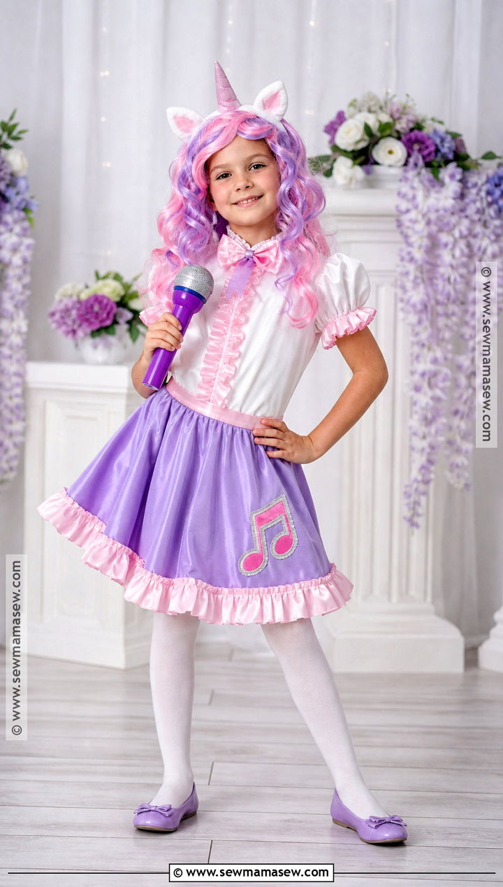 Sweetie Belle Costume With White And Pink Dress - 30 mlp costume ideas