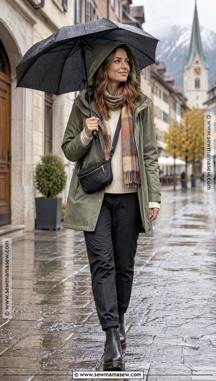 Switzerland October Rainy Day Outfit - 15 Switzerland In October Outfits