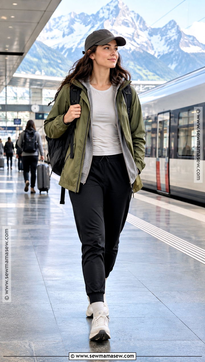 Switzerland Travel Outfit With Hoodie And Joggers - 15 switzerland in september outfits